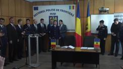 Ceremonia de semnare a Acordului între Guvernul Republicii Moldova și Guvernul României privind controlul coordonat pe teritoriul României în punctul de trecere a frontierei de stat Leușeni (Republica Moldova) – Albița (România) rutier, pe sensul de intrare în România