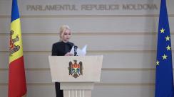 Briefing de presă susținut de către deputatul Partidului „ȘOR”, Marina Tauber