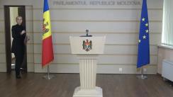 Briefing de presă susținut de către deputatul Partidului „ȘOR”, Marina Tauber