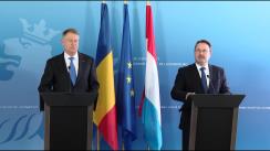 Declarații de presă susținute de Președintele României, Klaus Iohannis, și Prim-ministrul Marelui Ducat al Luxemburgului, Xavier Bettel