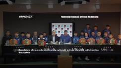 Conferință de presă organizată de Federația Națională Oriental Kickboxing cu tema „Rezultatele obținute de selecționata națională la Cupa Mondială la Kickboxing din Austria”
