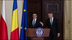 Declarații de presă susținute de Președintele României, Klaus Iohannis, și Prim-ministrul Republicii Polonia, Mateusz Morawiecki