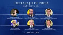 Conferință de presă susținută de miniștrii afacerilor externe și miniștrii apărării ai României, Republicii Moldova și Ucrainei