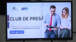 Clubul de Presă „Transformă informația în oportunități cu Portalul guvernamental de date – date.gov.md”