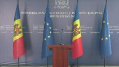 Conferință de presă susținută de ministrul afacerilor externe și integrării europene al Republicii Moldova, Nicu Popescu, în contextul organizării a celei de-a doua ediții a summit-ului Comunității Politice Europene