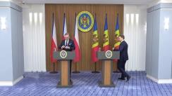 Conferință de presă susținută de prim-ministrul Republicii Moldova, Dorin Recean, și prim-ministrul Republicii Cehe, Petr Fiala