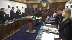 Ședința Curții Constituționale de examinare a sesizării Guvernului Republicii Moldova nr. 184h/2023 privind verificarea constituționalității Partidului Politic „Șor”