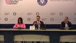 Conferință de presă organizată de ministrul Sportului, Eduard Novak, pentru prezentarea raportului de activitate pe durata mandatului deținut
