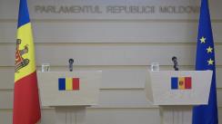 Declarațiile de presă ale președintelui Parlamentului Republicii Moldova, Igor Grosu, și președintelui Senatului României, Nicolae Ciucă