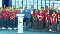 Ceremonia dedicată sportivilor medaliați la competițiile sportive internaționale (Jocurile Europene și Special Olympics) și la momentul depunerii jurământului de către sportivii și antrenorii care fac parte din lotul ce va reprezenta România la Festivalul Olimpic al Tineretului European