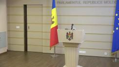 Briefing de presă susținut de către deputații din Fracțiunea Blocului Comuniștilor și Socialiștilor în timpul ședinței Parlamentului Republicii Moldova din 31 iulie 2023