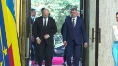 Întâmpinarea oficială a prim-ministrului Ucrainei, Denys Shmyhal, la Palatul Victoria