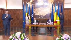 Ceremonia de semnare a documentelor bilaterale între Guvernul României și Guvernul Ucrainei
