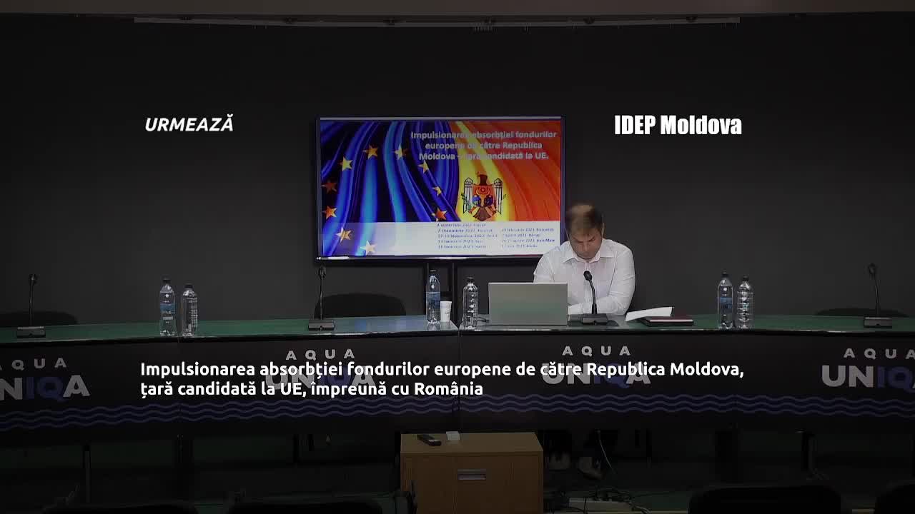 Conferință de presă organizată de IDEP Moldova cu tema „Impulsionarea absorbției fondurilor europene de către Republica Moldova, țară candidată la UE, împreună cu România”