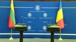 Declarații de presă susținute de ministrul Afacerilor Externe al României, Luminița Odobescu, și ministrul Afacerilor Externe al Republicii Lituania, Gabrielius Landsbergis