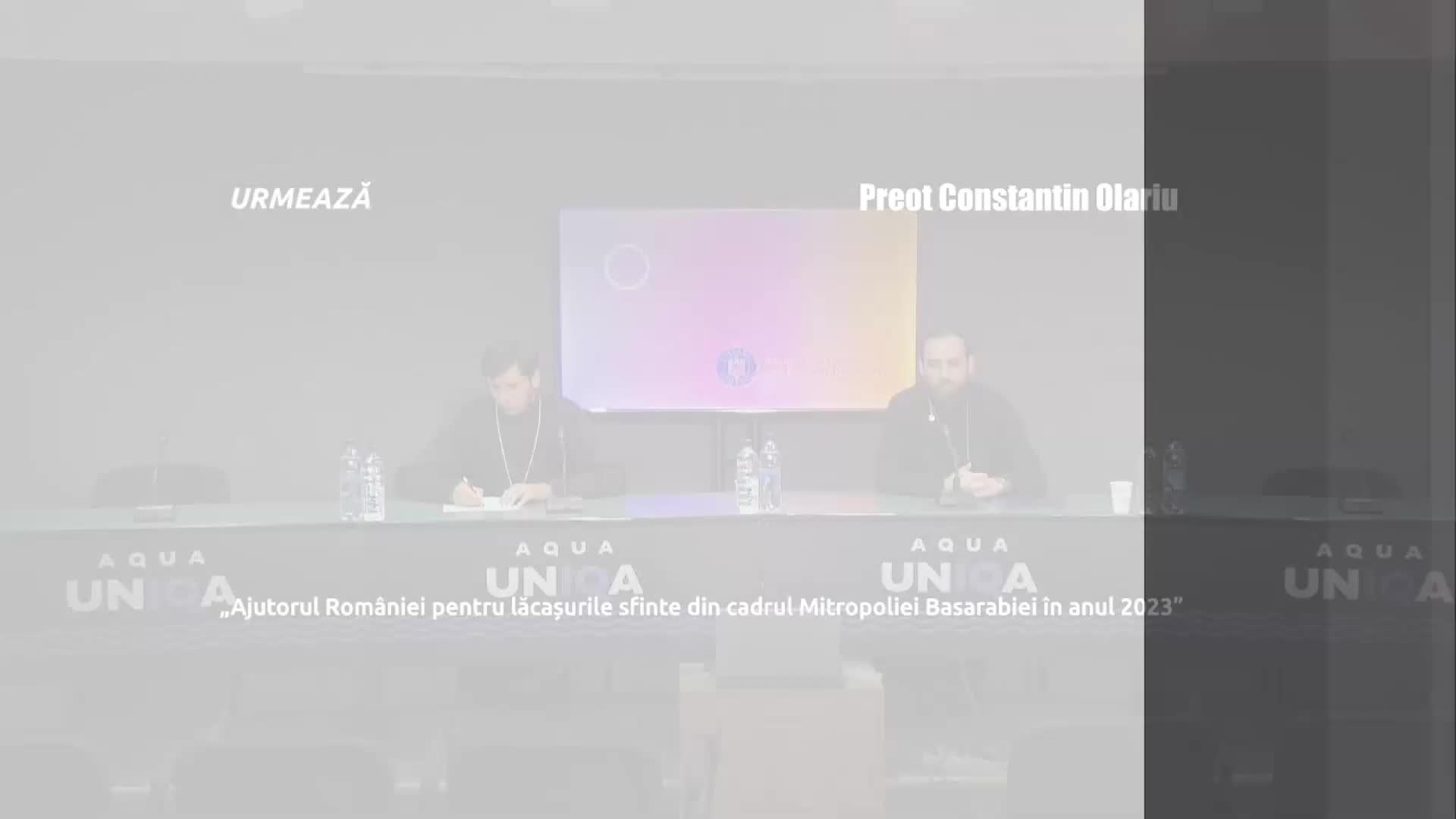 Conferință de presă susținută de Preotul Constantin Olariu, Mitropolia Basarabiei și Exarhatul Plaiurilor, cu tema „Ajutorul României pentru lăcașurile sfinte din cadrul Mitropoliei Basarabiei în anul 2023”