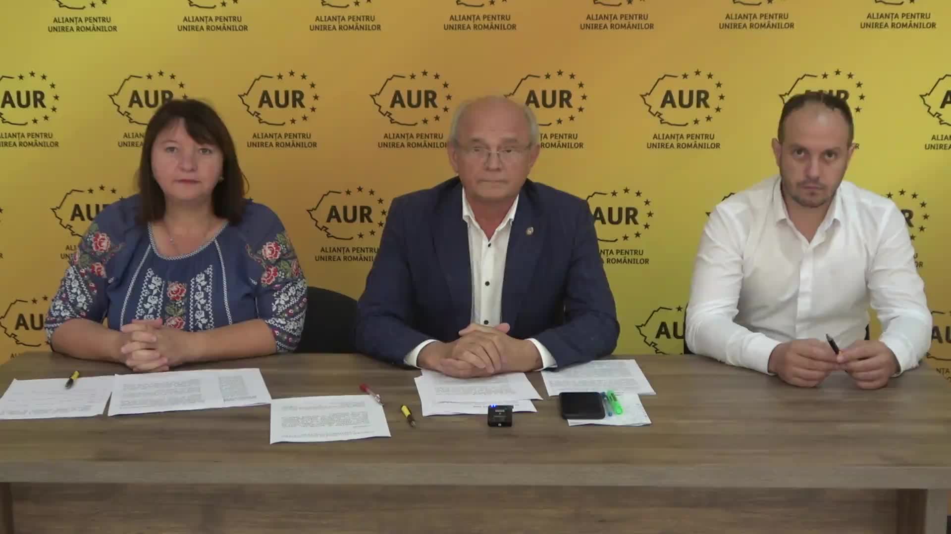 Conferința de presă a Alianței pentru Unirea Românilor (AUR) la tema „Vara Românilor și participarea AUR Republica Moldova la alegerile locale generale din 05 noiembrie 2023”