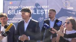 Declarații de presă susținute de ministrul Infrastructurii și Dezvoltării Regionale, Andrei Spînu, după vizita la Portul Internațional Giurgiulești