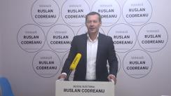 Conferință de presă cu tema „Banii Noștri, Orașul Nostru”, susținută de candidatul la funcția de primar general al municipiului Chișinău, Ruslan Codreanu