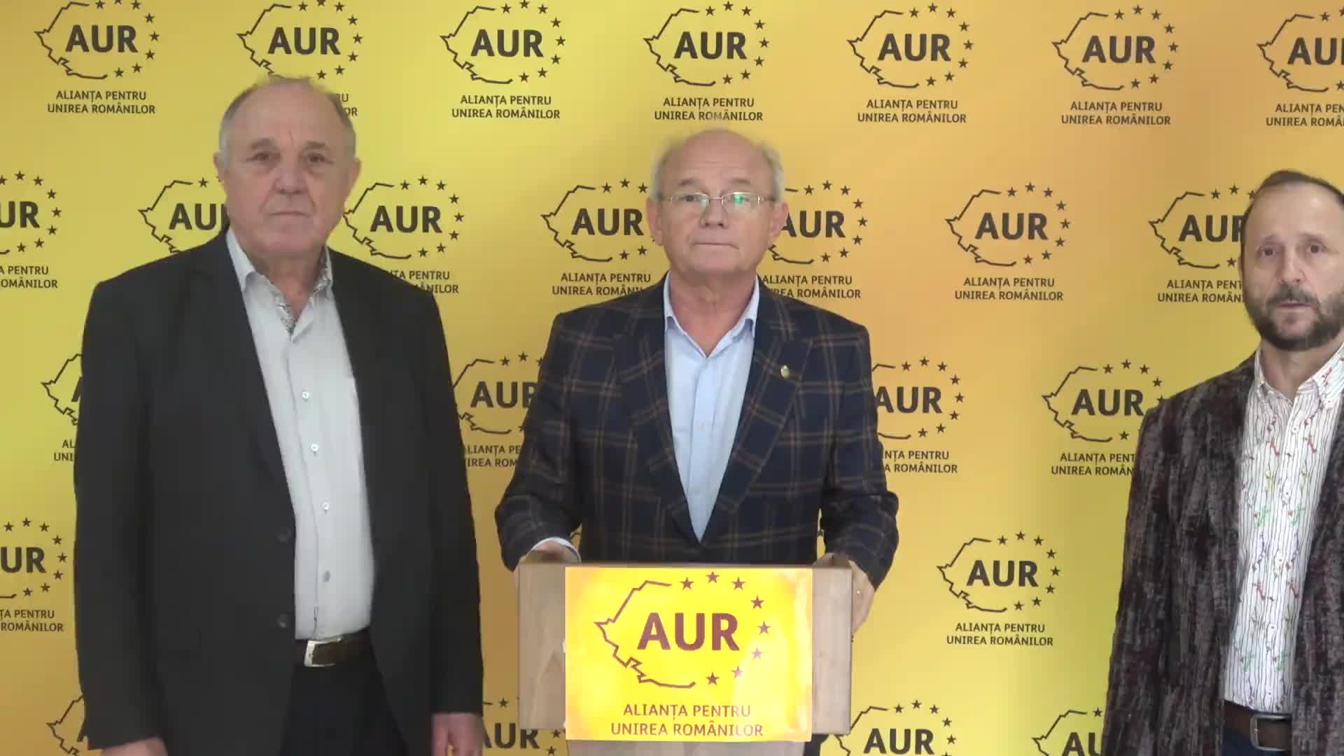 Conferința de presă a Alianței pentru Unirea Românilor (AUR) la tema „AUR și alegerile din ambele state Românești”