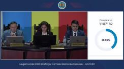 Alegeri Locale 2023: Briefingul Comisiei Electorale Centrale - ora 19.00