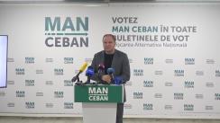 Conferință de presă susținută de Președintele Partidului MAN, Ion Ceban