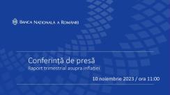 Conferința de prezentare a Raportului trimestrial asupra inflației – noiembrie 2023, susținută de Mugur Isărescu, Guvernatorul BNR
