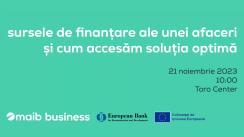 Află „Sursele de finanțare ale unei afaceri și cum accesăm soluția optimă”, a V-a sesiune oferită de maib în parteneriat cu BERD