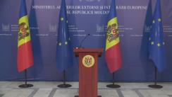 Conferință de presă susținută de ministrul Afacerilor Externe și Integrării Europene al Republicii Moldova, Nicu Popescu