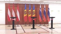 Conferință de presă susținută de Președinta Republicii Moldova, Maia Sandu, Președintele Austriei, Alexander Van der Bellen, și Președinta Sloveniei, Nataša Pirc Musar