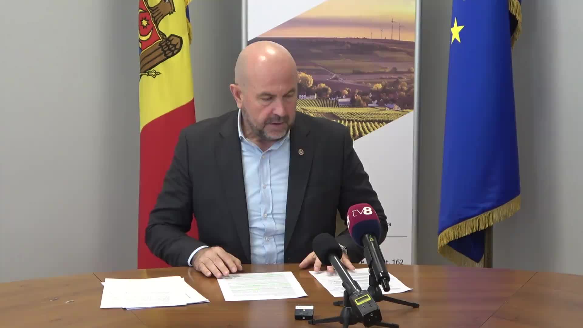 Briefing de presă susținut de vicepremierul, ministrul agriculturii și industriei alimentare, Vladimir Bolea, privind situația din sectorul agricol și evoluția exporturilor de produse agricole