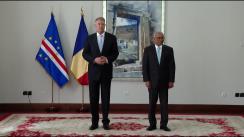 Declarații de presă comune susținute de Președintele României, Klaus Iohannis și Președintele Republicii Cabo Verde, José Maria Neves, la Palatul Prezidențial din Republica Cabo Verde (Praia)