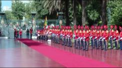 Ceremonia primirii Președintelui României, Klaus Iohannis de către de către Președintele Republicii Senegal, Macky Sall