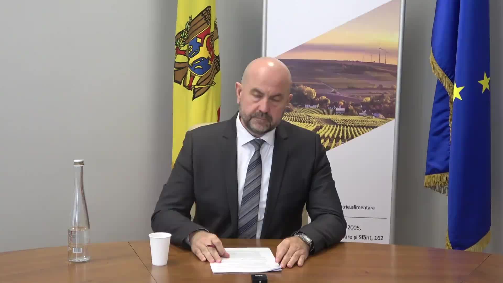 Briefing de presă susținut de vicepremierul, ministrul agriculturii și industriei alimentare, Vladimir Bolea