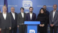 Conferință de presă organizată de Partidul Platforma Demnitate și Adevăr cu tema „Invalidarea mandatului de primar al primarului ales la Căușeni, Anatol Donțu, și convocarea Consiliului Național Politic al partidului Platforma DA”