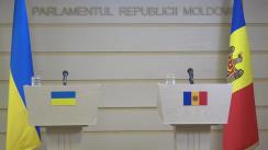 Declarație de presă susținută de Președintele Parlamentului Republicii Moldova, Igor Grosu, și Președintele Radei Supreme a Ucrainei, Ruslan Stefanchuk