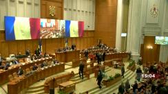 Ședința solemnă a Camerei Deputaților și Senatului consacrată zilei Naționale a României