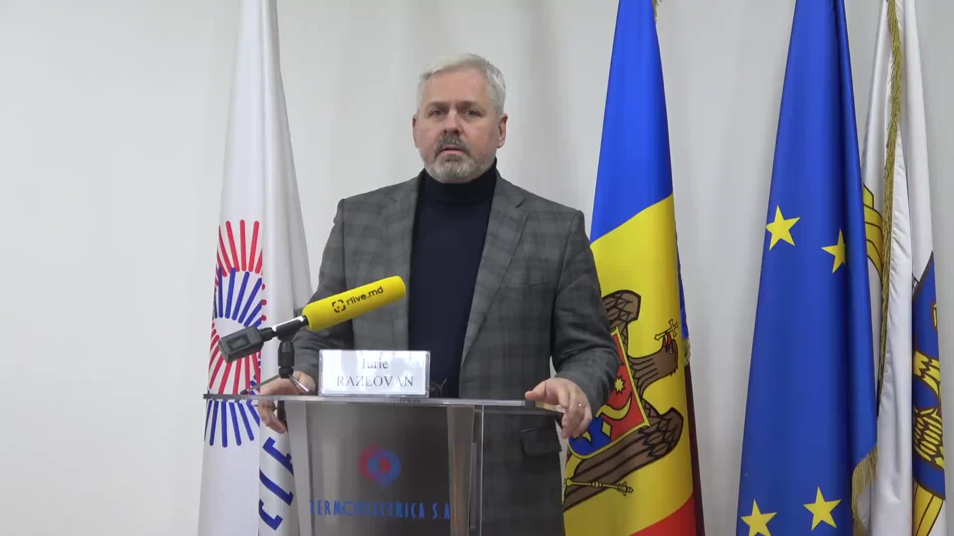 Conferință de presă susținută de directorul general interimar al SA Termoelectrica, Iurie Razlovan, cu tema „Reparații curente și proiecte de viitor”