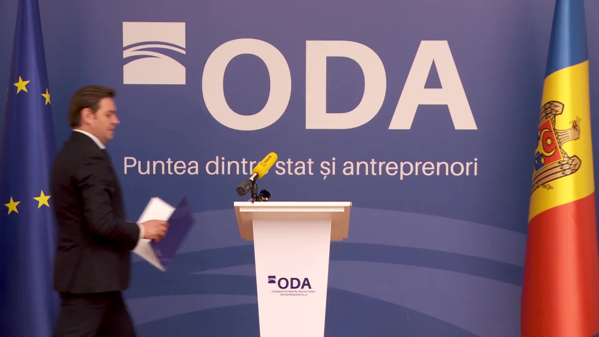 Briefing de presă susținut de secretara de stat al Ministerului Dezvoltării Economice și Digitalizării, Veronica Arpintin, și directorul ODA, Dumitru Pîntea