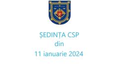 Ședința Consiliului Superior al Procurorilor din 11 ianuarie 2024