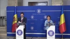 Conferință de presă susținută de ministrul afacerilor externe și integrării europene al Republicii Moldova, Nicu Popescu, și ministra afacerilor externe a României, Luminița Odobescu