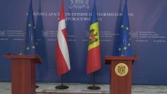 Conferință de presă susținută de ministrul afacerilor externe și integrării europene al Republicii Moldova, Nicu Popescu, și ministrul afacerilor externe al Regatului Danemarcei, Lars Løkke Rasmussen