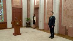 Depunerea jurământului de învestire în funcție a ministrului Afacerilor Externe și Integrării Europene desemnat, Mihai Popșoi