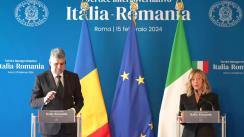 Declarații de presă comune susținute de prim-ministrul României, Marcel Ciolacu și prim-ministrul Italiei, Giorgia Meloni