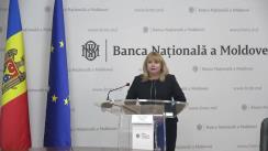 Guvernatoarea Băncii Naționale a Moldovei, Anca Dragu, prezintă decizia de politică monetară
