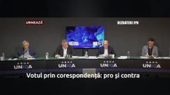 Dezbaterea publică organizată de Agenția de presă IPN la tema „Votul prin corespondență: pro și contra”