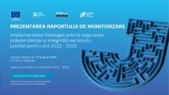 Prezentarea primului Raport alternativ de monitorizare a implementării Strategiei privind asigurarea independenței și integrității sectorului justiției pentru anii 2022-2025
