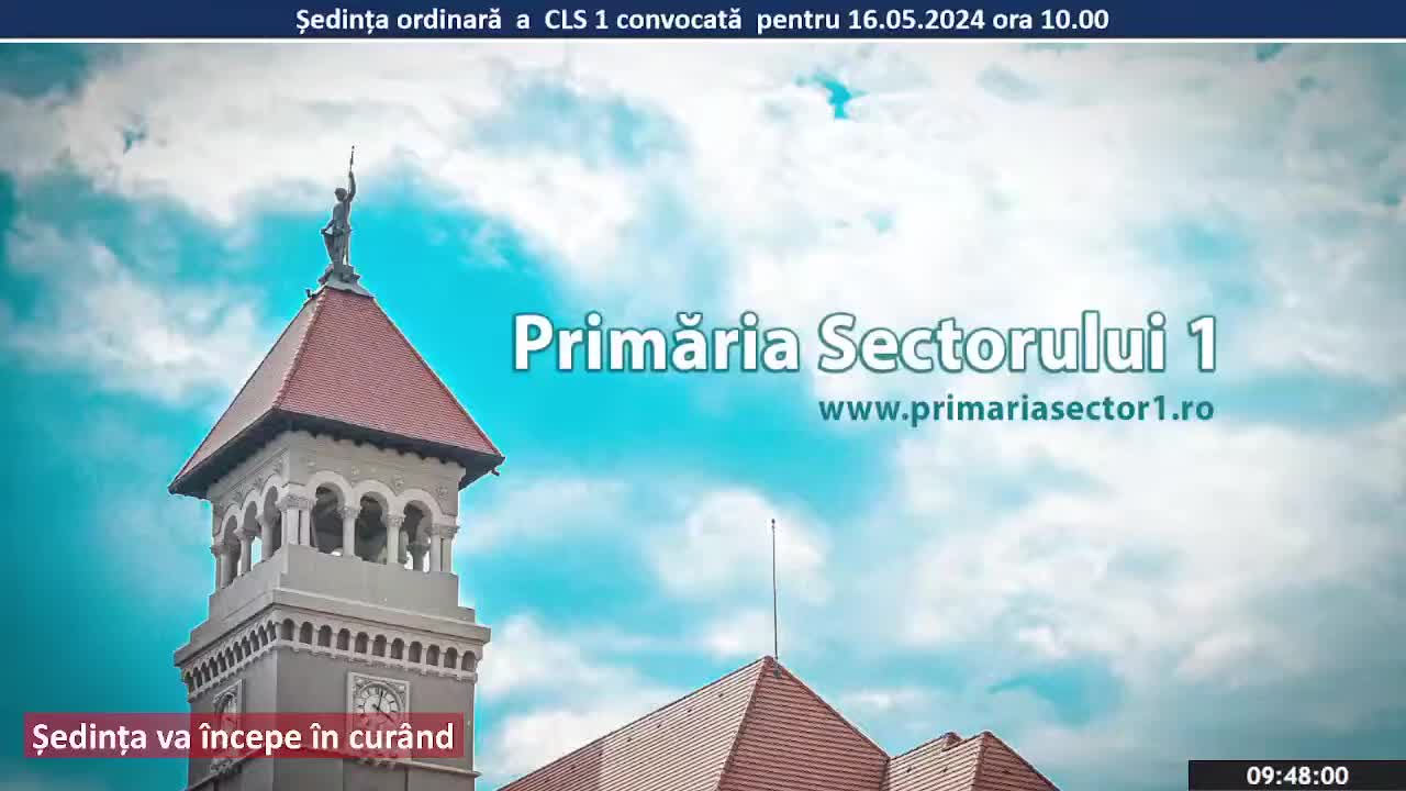 Ședința Consiliului Local Sector 1 București din 16 mai 2024