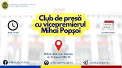 Club de presă cu vicepremierul și ministrul afacerilor externe al Republicii Moldova, Mihai Popșoi