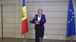 Conferință de presă susținută de vicepreședinta Parlamentului Republici Moldova, Doina Gherman